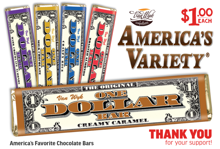 One Dollar Bar Candy Bar Fundraiser | Van Wyk Confections