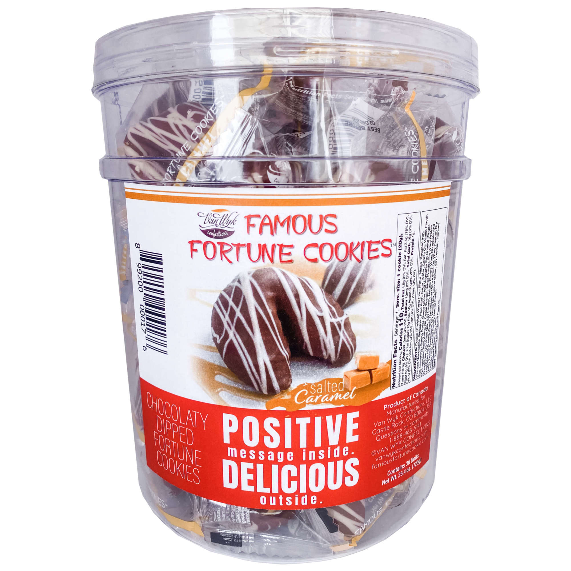 Retail Salted Caramel Famous Fortune Cookies Tub