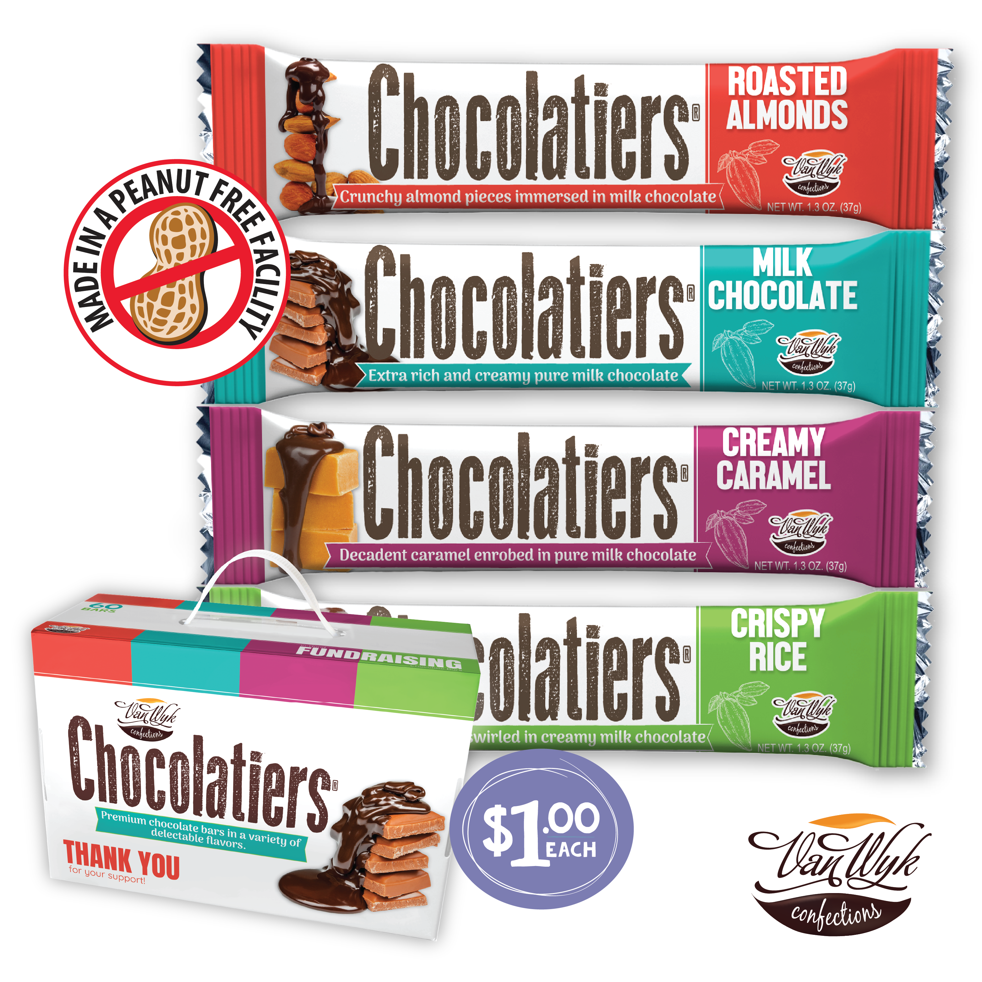 $1 Chocolatiers Carrier and Bars